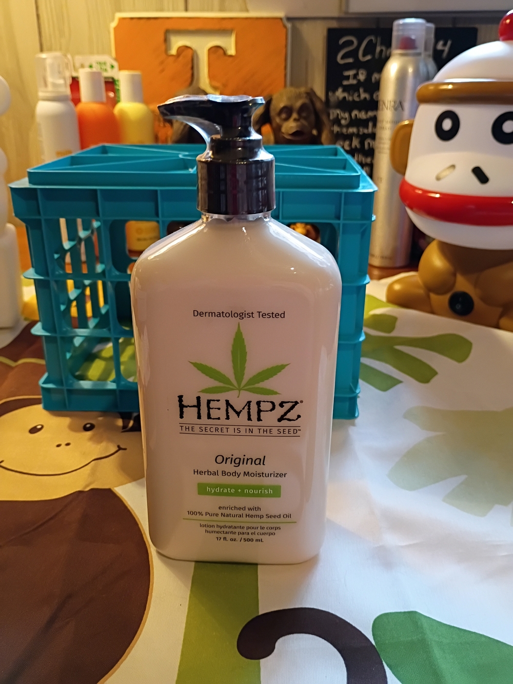 Hempz Original Herbal Body Moisturizer in white bottle with green logo
